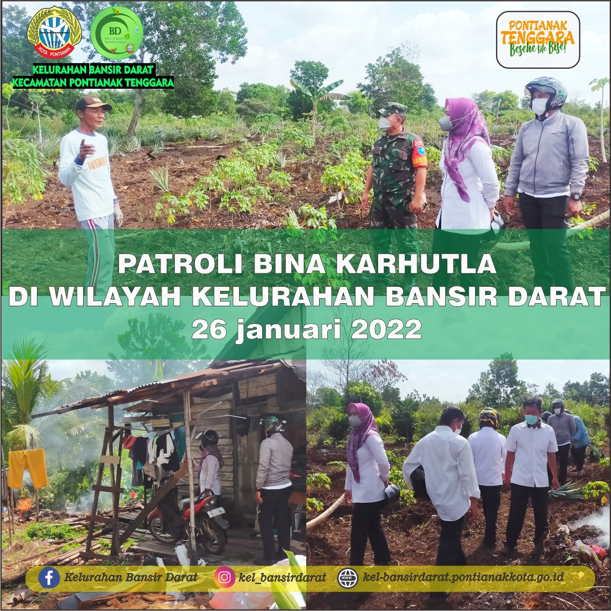 Patroli Bina KARHUTLA Di Wilayah Kelurahan Bansir Darat