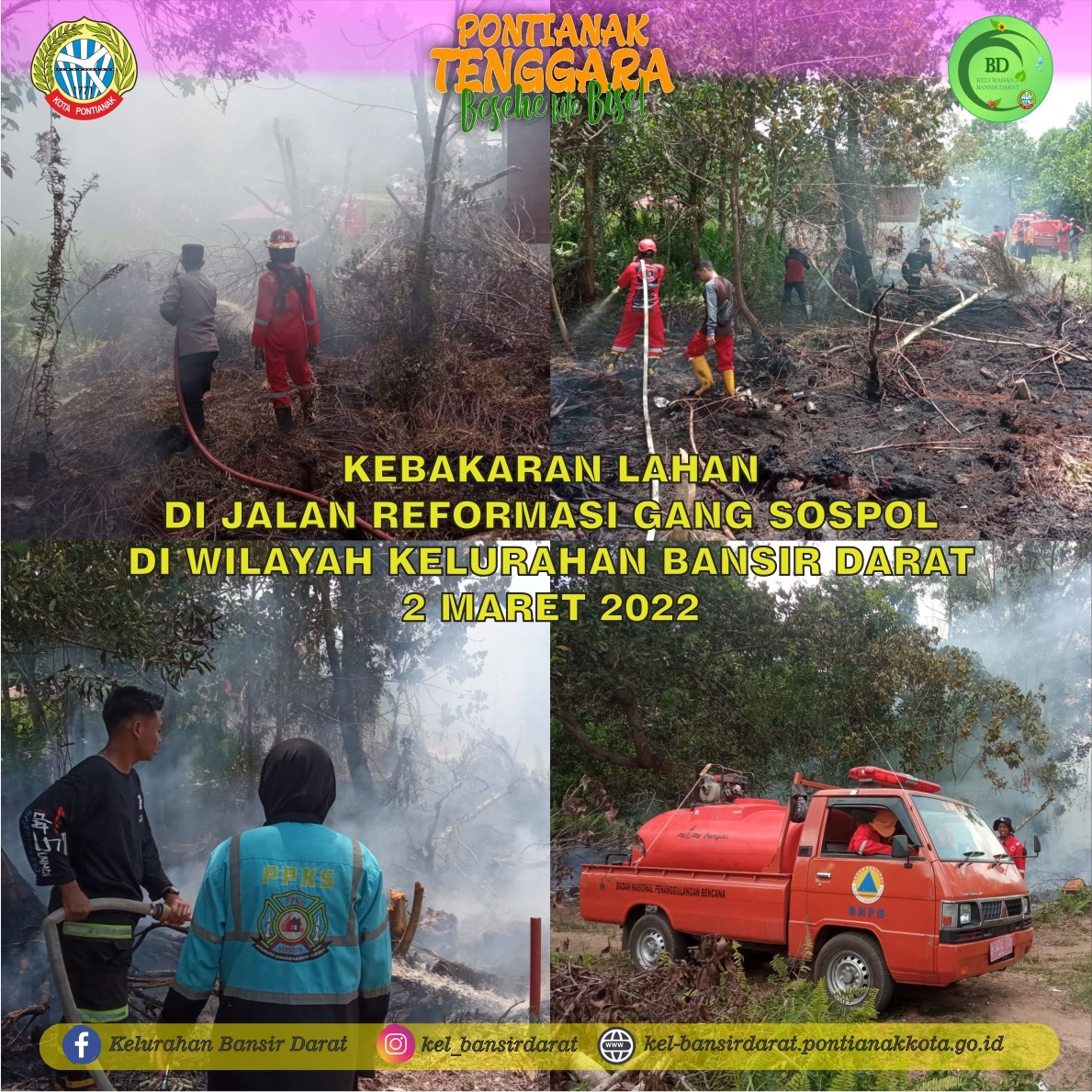 Kebakaran Lahan Di jalan Reformasi Gg. Sospol